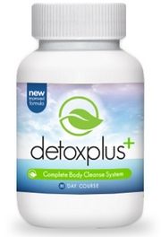 Bottle of DetoxPlus+ Colon Detox Product.