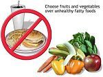 Choose fruits and vegetables over unhealthy fatty foods that cause constipation.