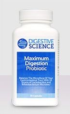 Bottle of Maximum Digestion Probiotic.