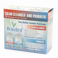 Bowtrol Colon Cleanser and Bowtrol Probiotic - Two Bottle Combo Package.